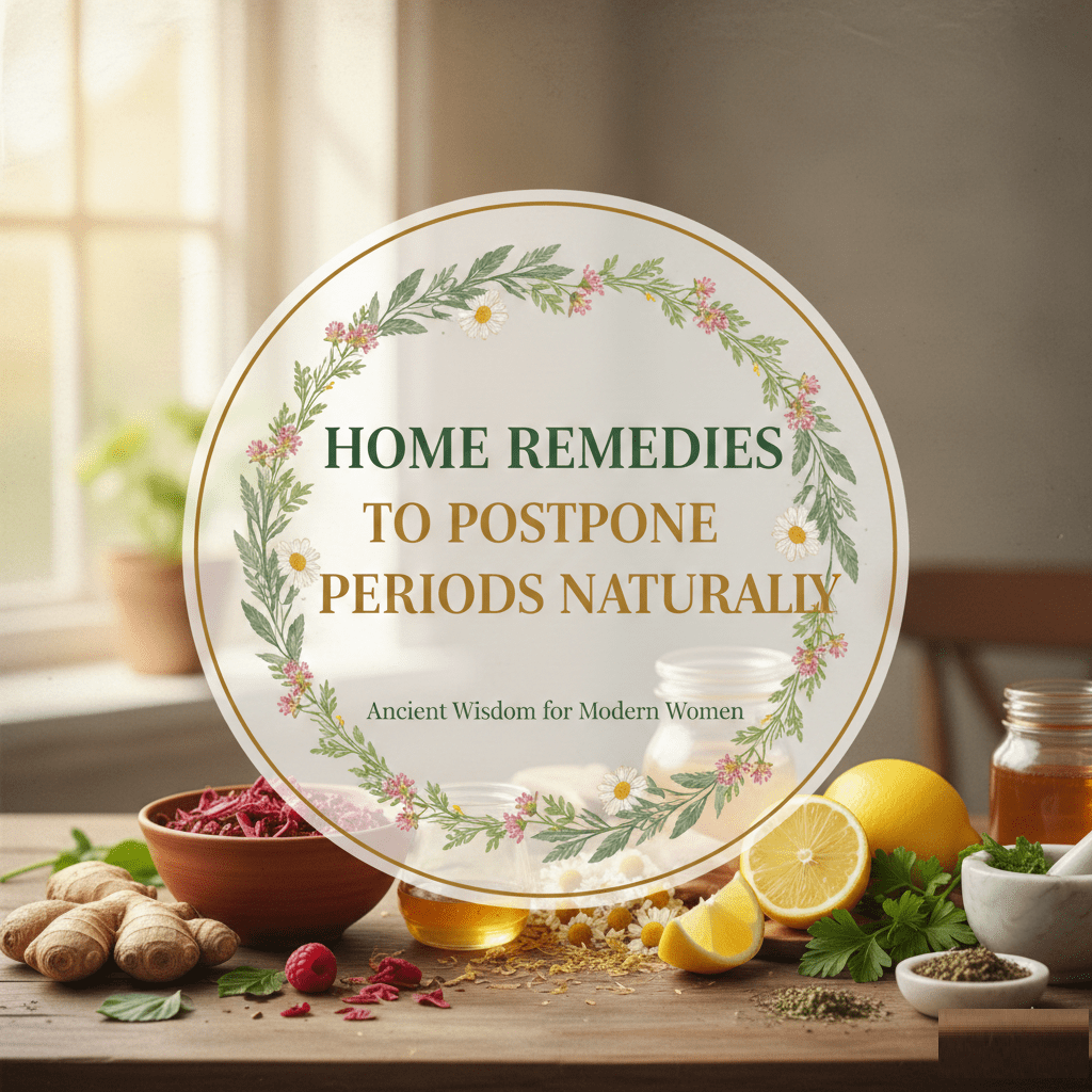 Home Remedies to Postpone Periods Naturally and Safely